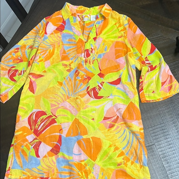 C&C California Dresses & Skirts - C&C California Neon Leaf Print Mini Dress - Lime, Orange, Pink, Blue